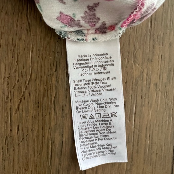 J. Crew White and Pink Long Sleeve Floral Ruffle Top - Picture 7 of 8